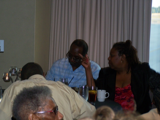 David Grier and wife in deep conversation at the Family Reunion.