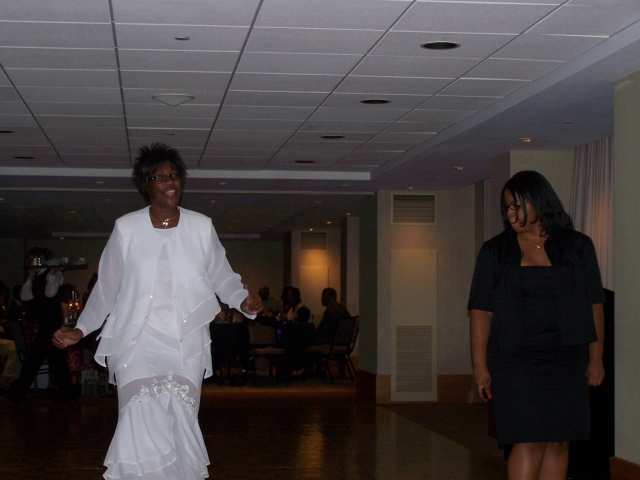 Janel Grier and Alicia Price sharing the dance floor.